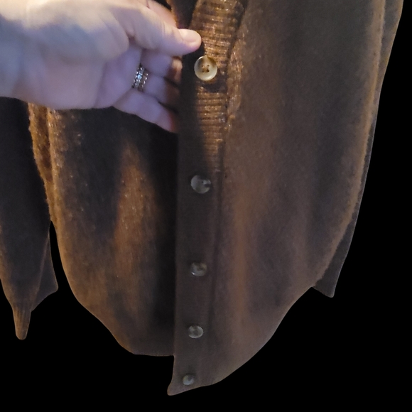Torrid Rich Brown Button-Front Boyfriend  Cardigan Sz 2 (2X) - Picture 6 of 10